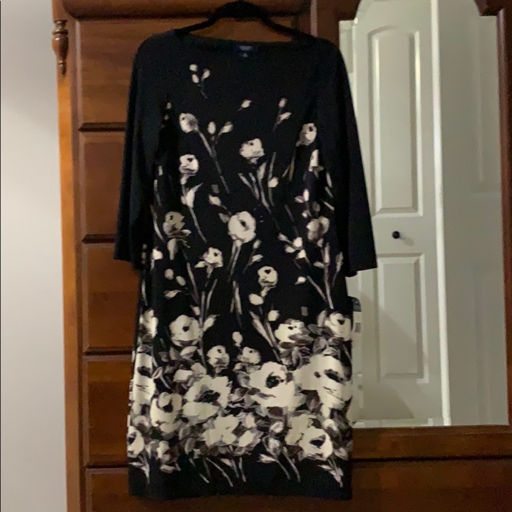 Black floral dress